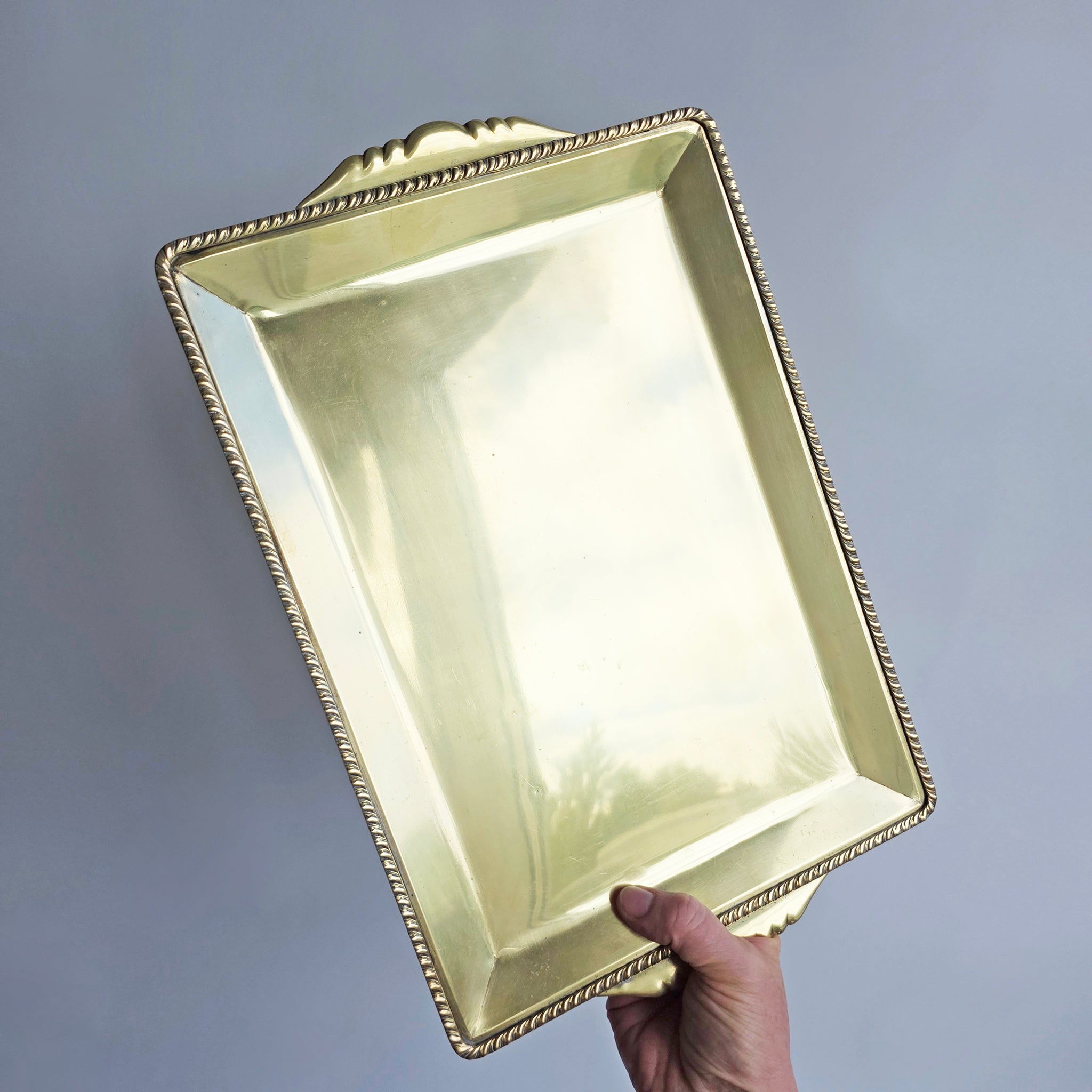 Vintage Italian brass tray