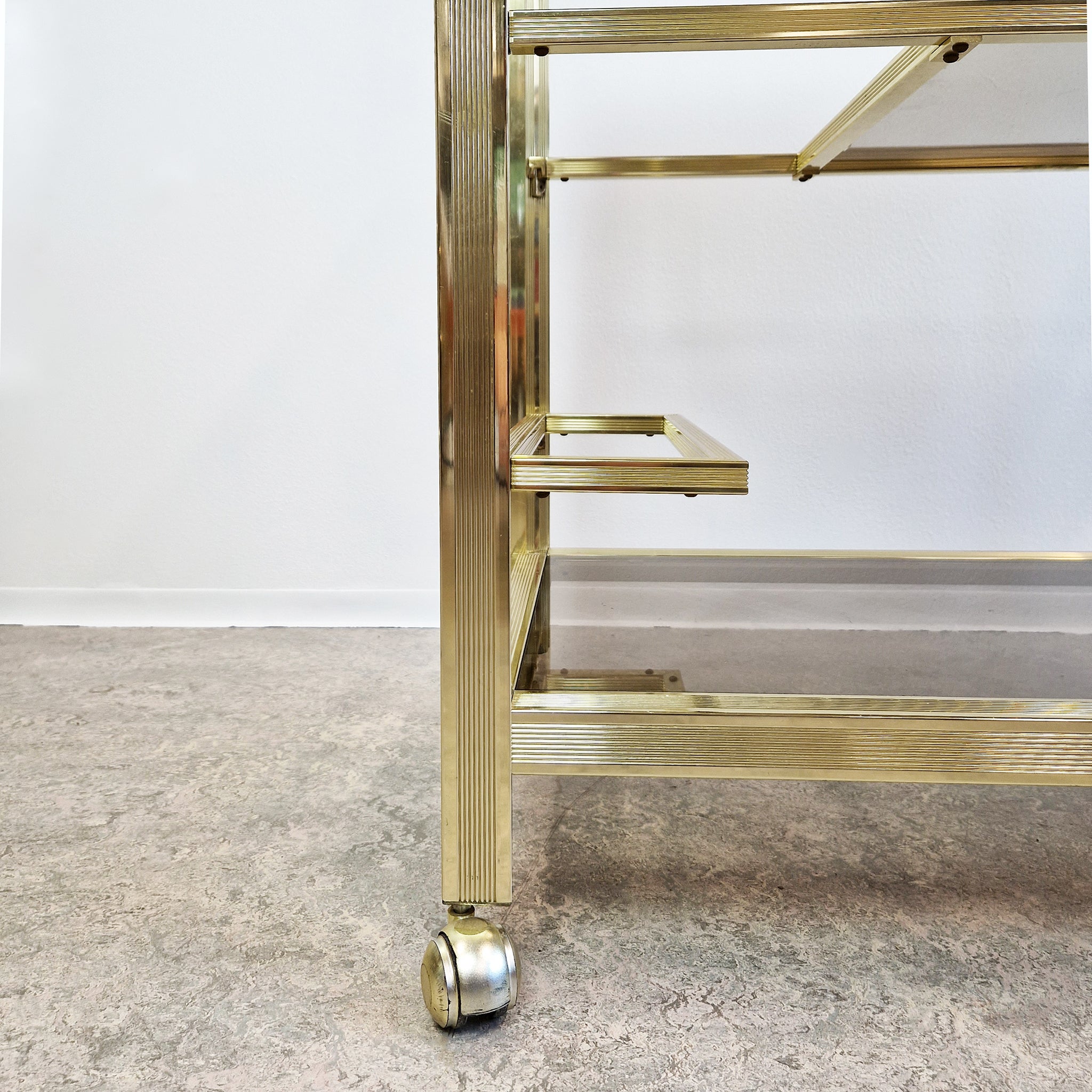 Vintage Italian brass serving trolley