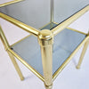 1970s brass and glass side table