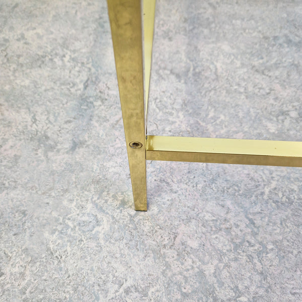Vintage Italian small brass coffee table