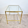 Vintage Italian small brass coffee table