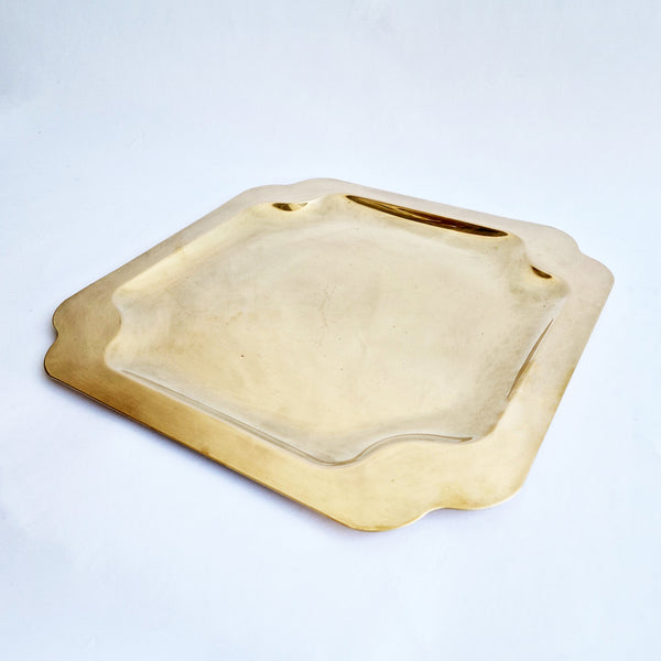 Vintage Italian solid brass tray