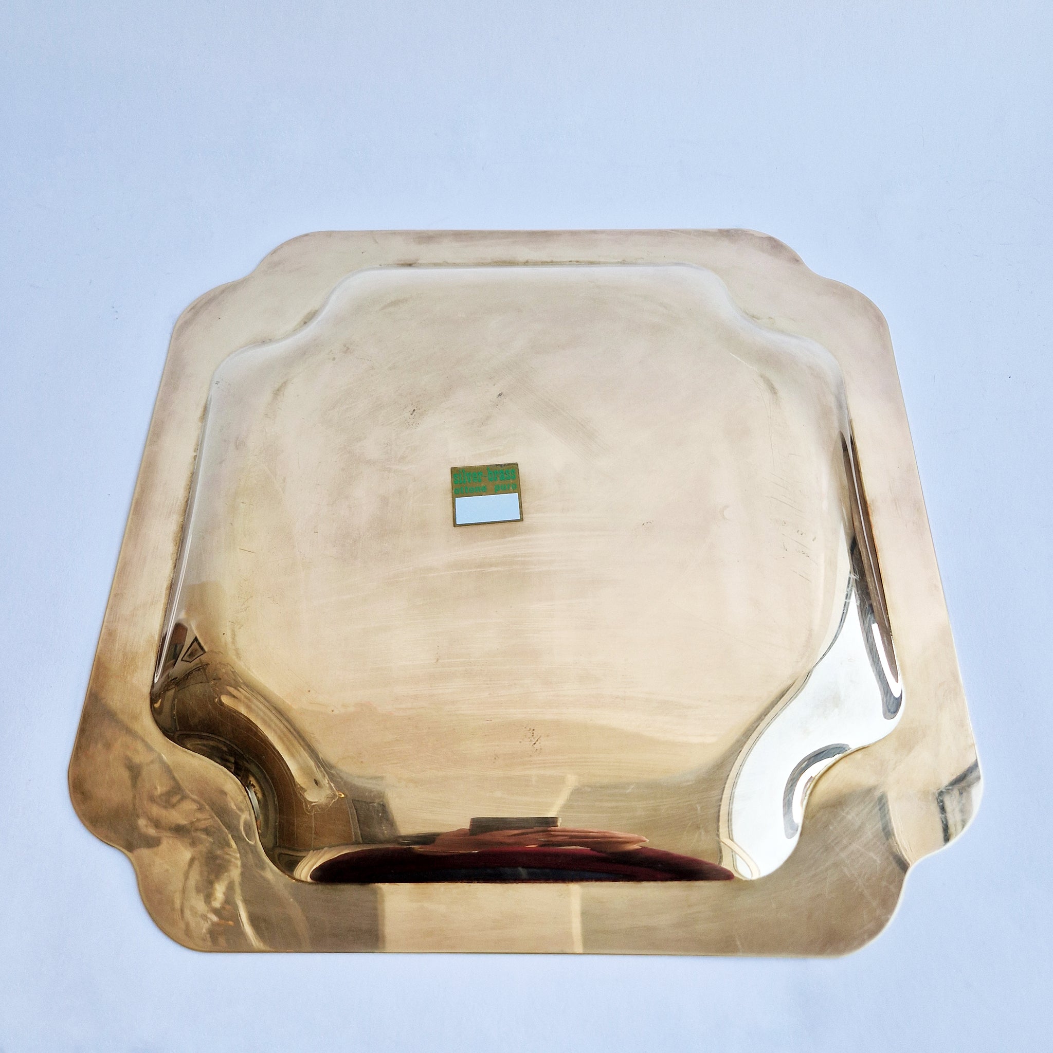 Vintage Italian solid brass tray