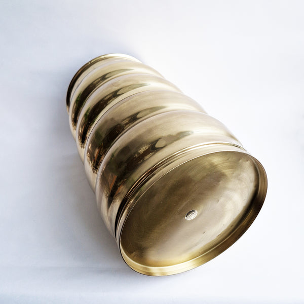 Vintage Italian wavy brass umbrella stand