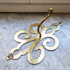 Vintage Italian brass wall hook