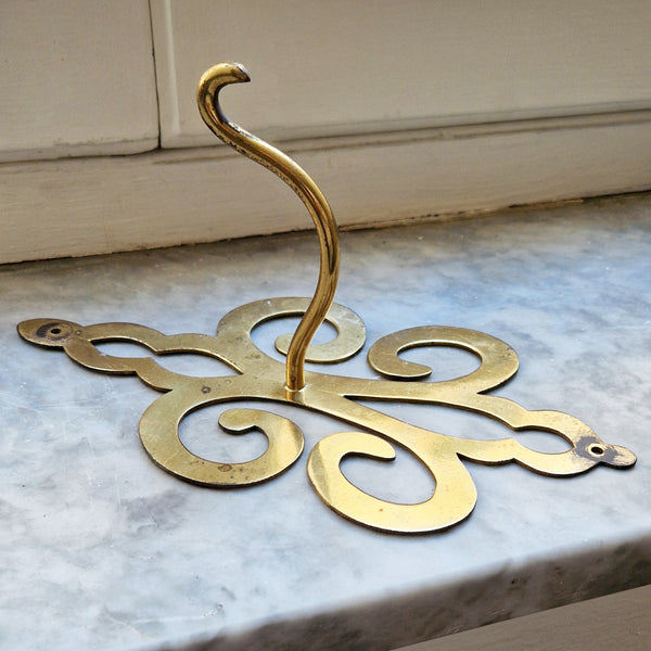Vintage Italian brass wall hook