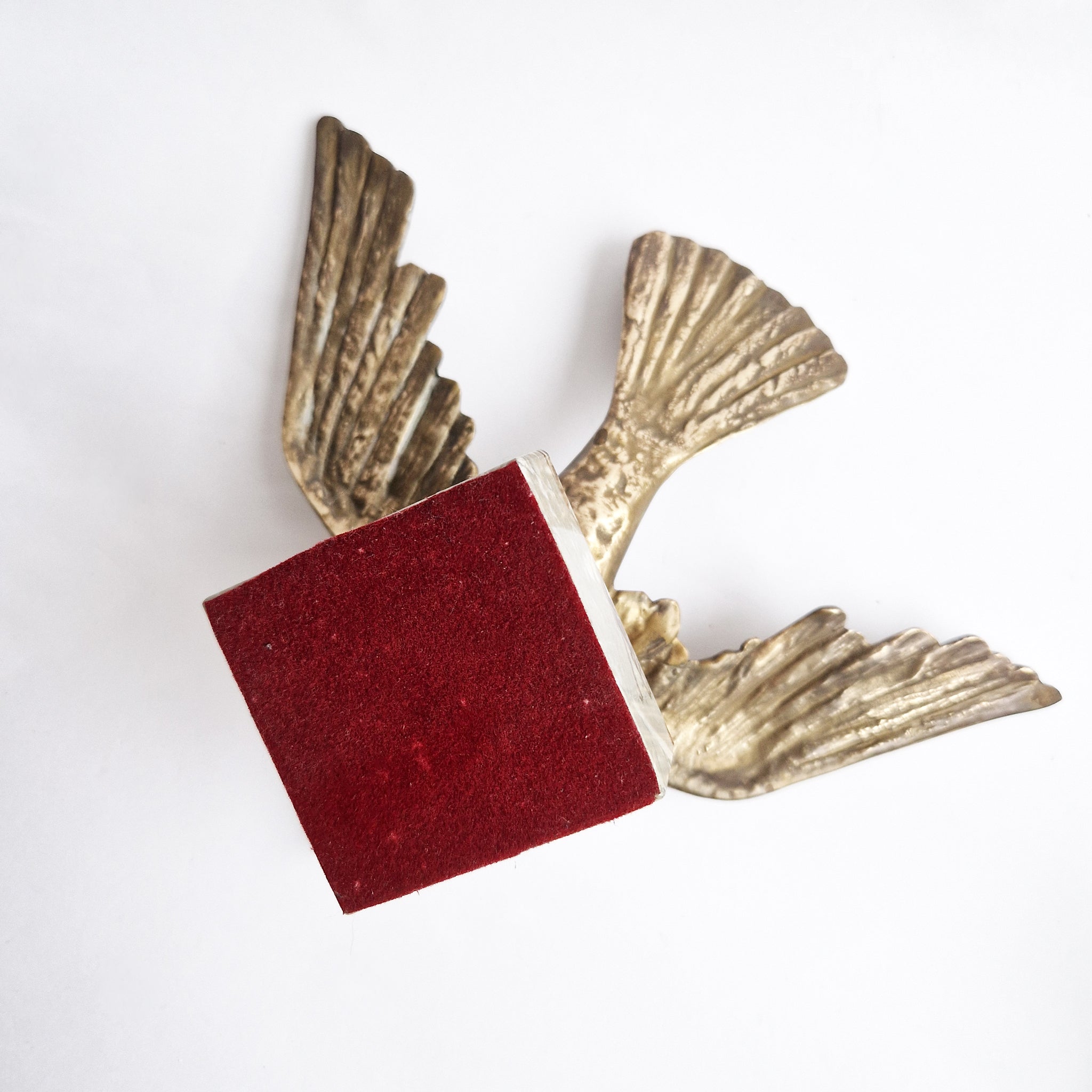 Vintage Italian bronze dove statue