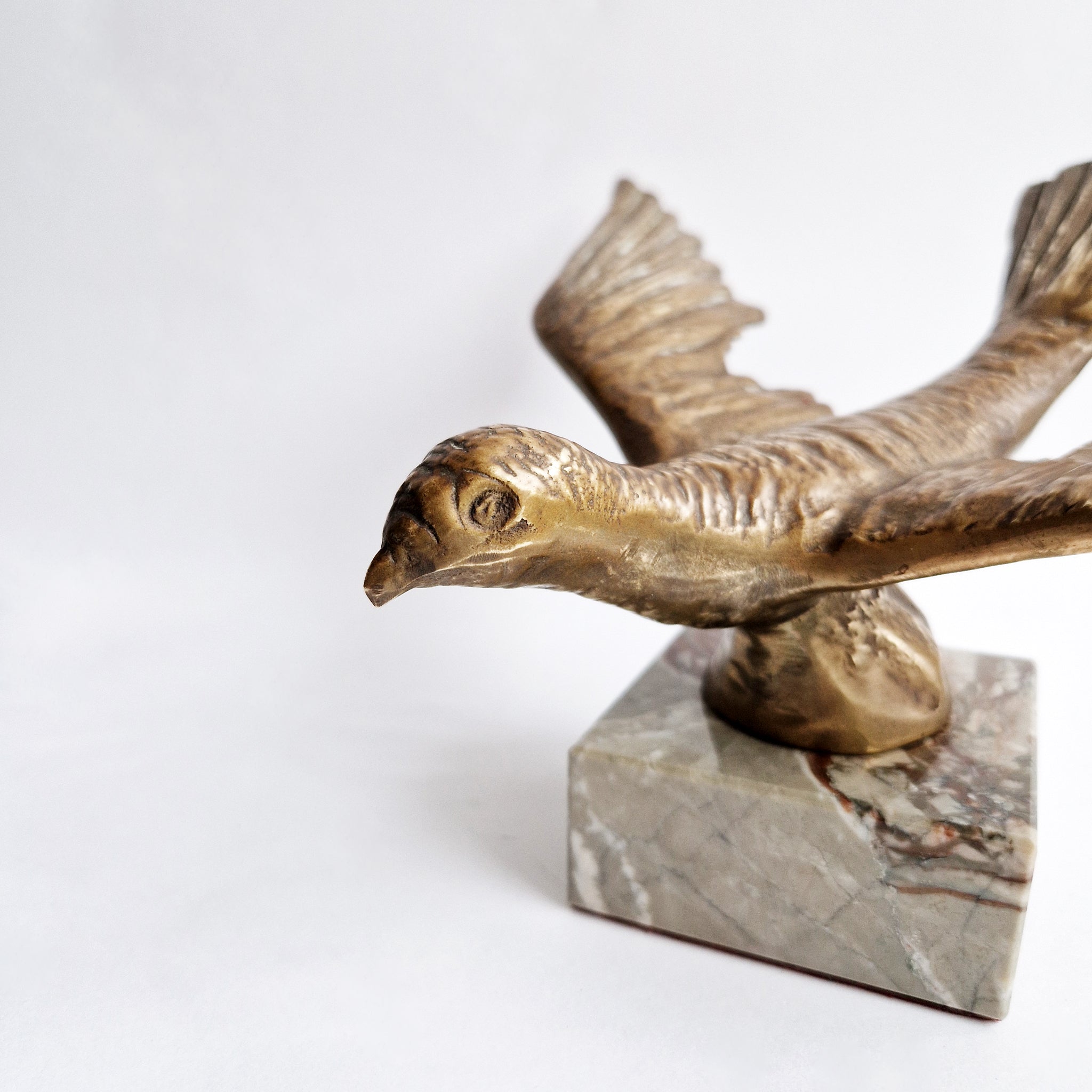 Vintage Italian bronze dove statue