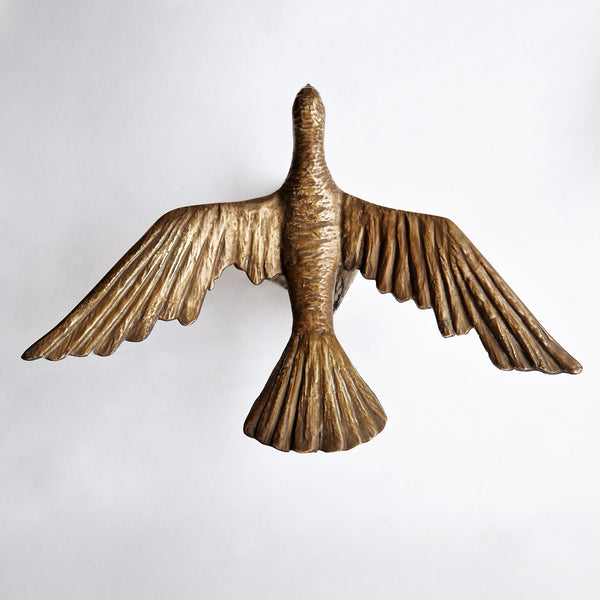 Vintage Italian bronze dove statue