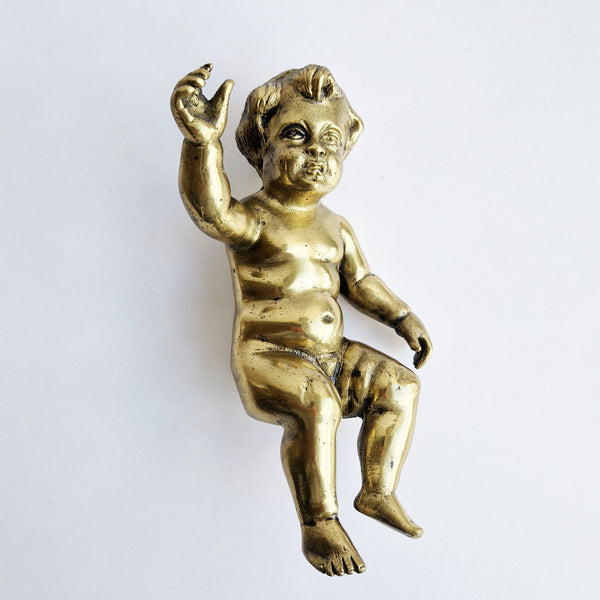 Large vintage Italian bronze putto