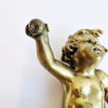 Vintage Italian bronze putto with apple
