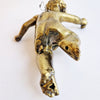 Vintage Italian bronze putto with apple