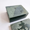 Vintage green carved trinket box