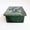 Vintage green carved trinket box
