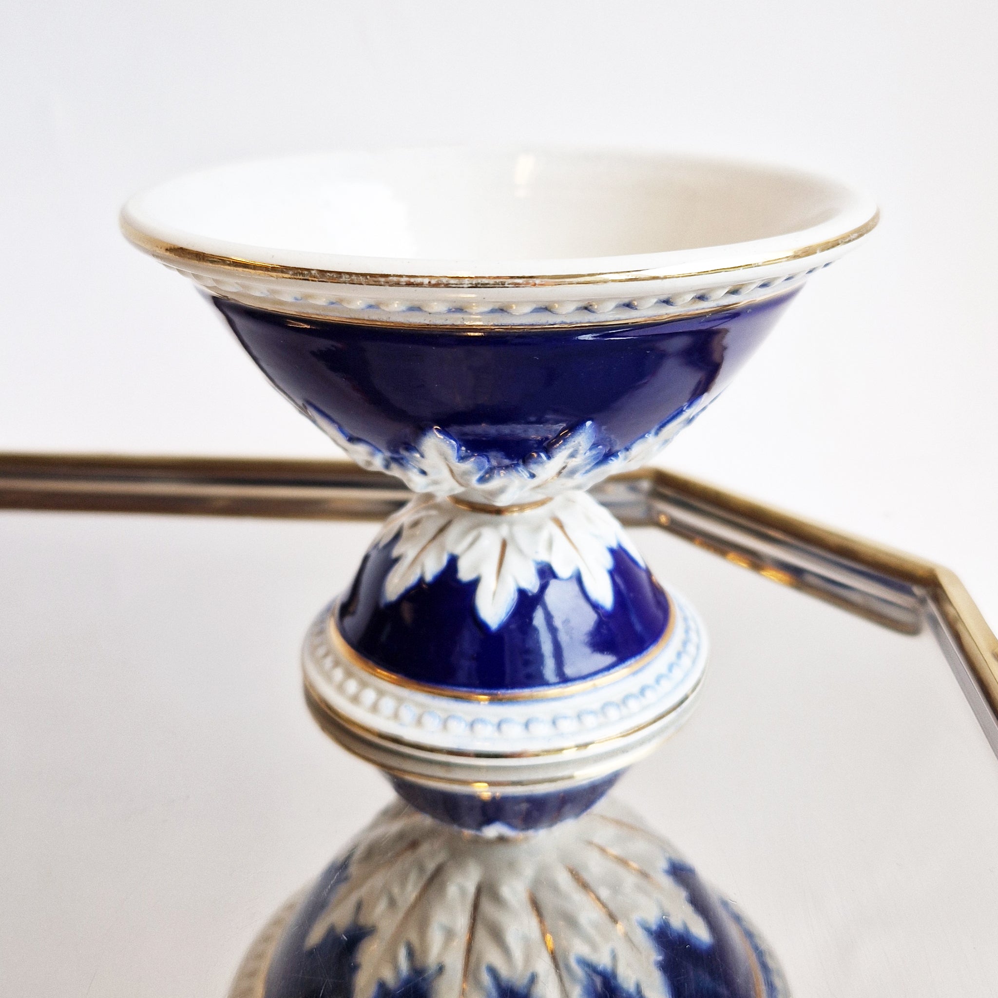 Vintage Italian footed ceramic trinket dish