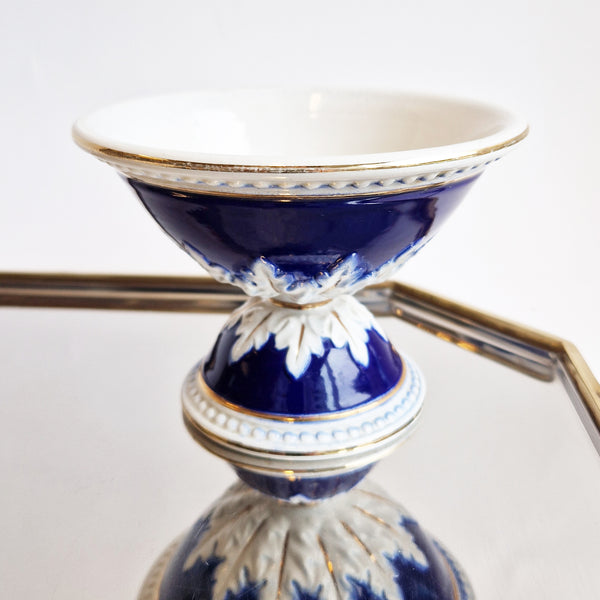 Vintage Italian footed ceramic trinket dish