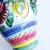 Vintage Italian maiolica jug with braided handle