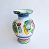 Vintage Italian maiolica jug with braided handle