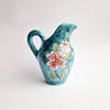 Vintage Italian ceramic jug with flowers