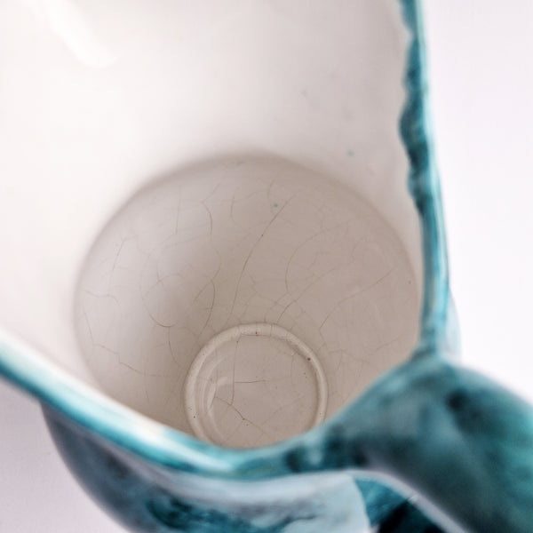 Vintage Italian ceramic jug with flowers
