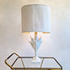 Vintage Italian ceramic leaf table lamp