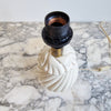 Vintage Italian ceramic swirl table lamp