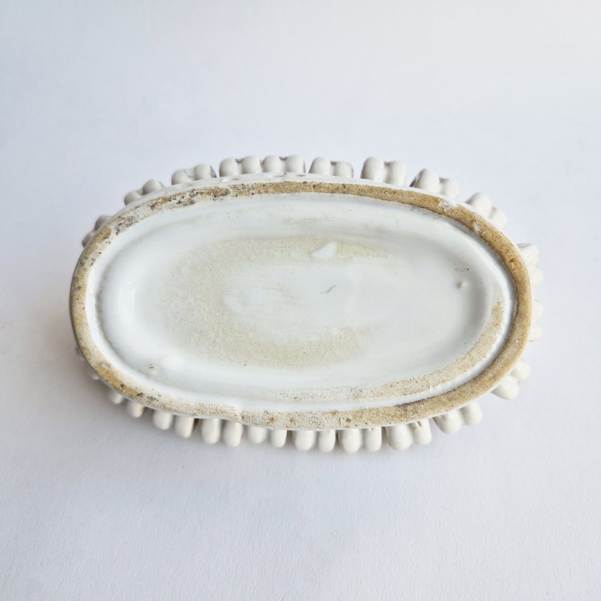Vintage Italian trinket dish with scrolls