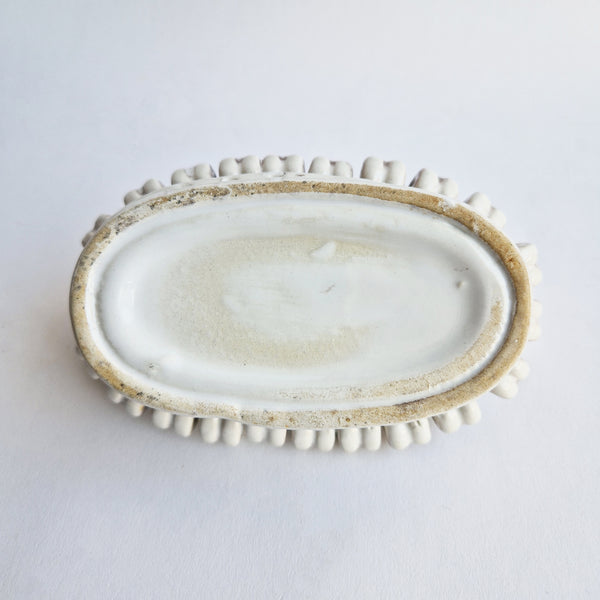 Vintage Italian trinket dish with scrolls