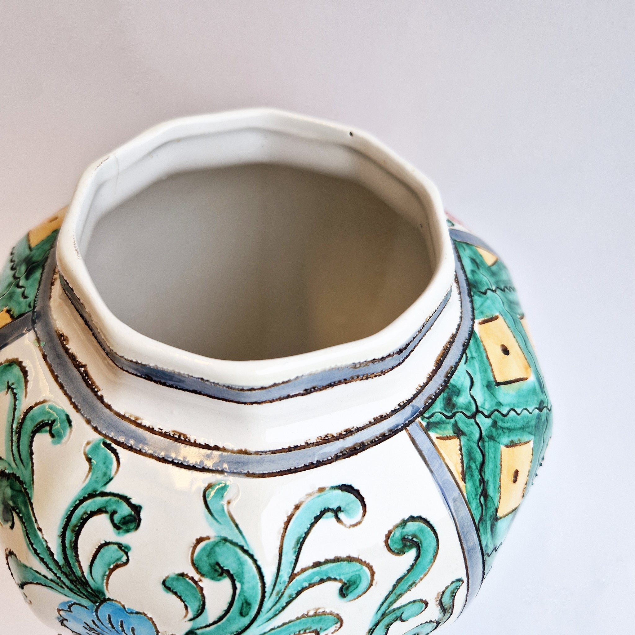 Mid-century Italian vase with phoenix