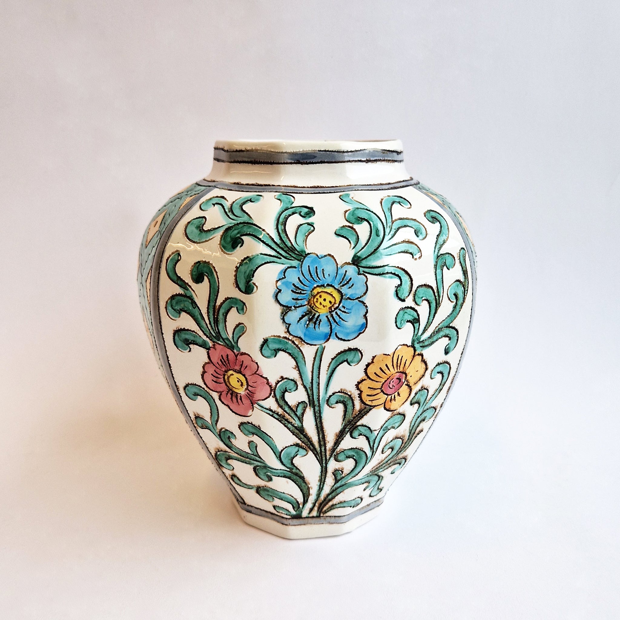 Mid-century Italian vase with phoenix
