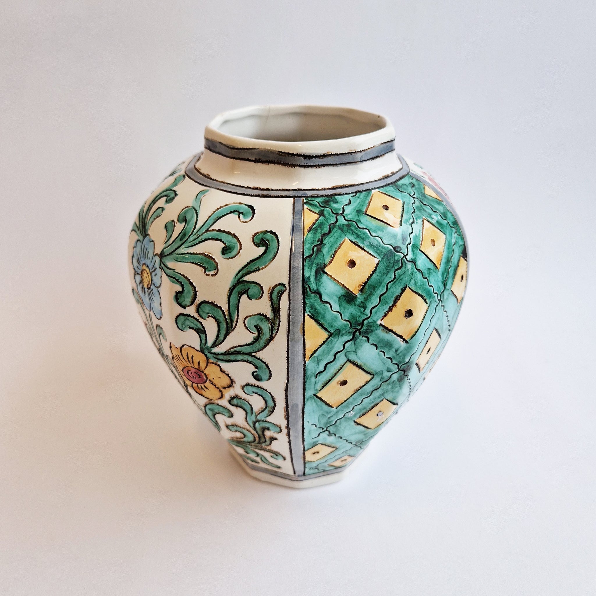 Mid-century Italian vase with phoenix