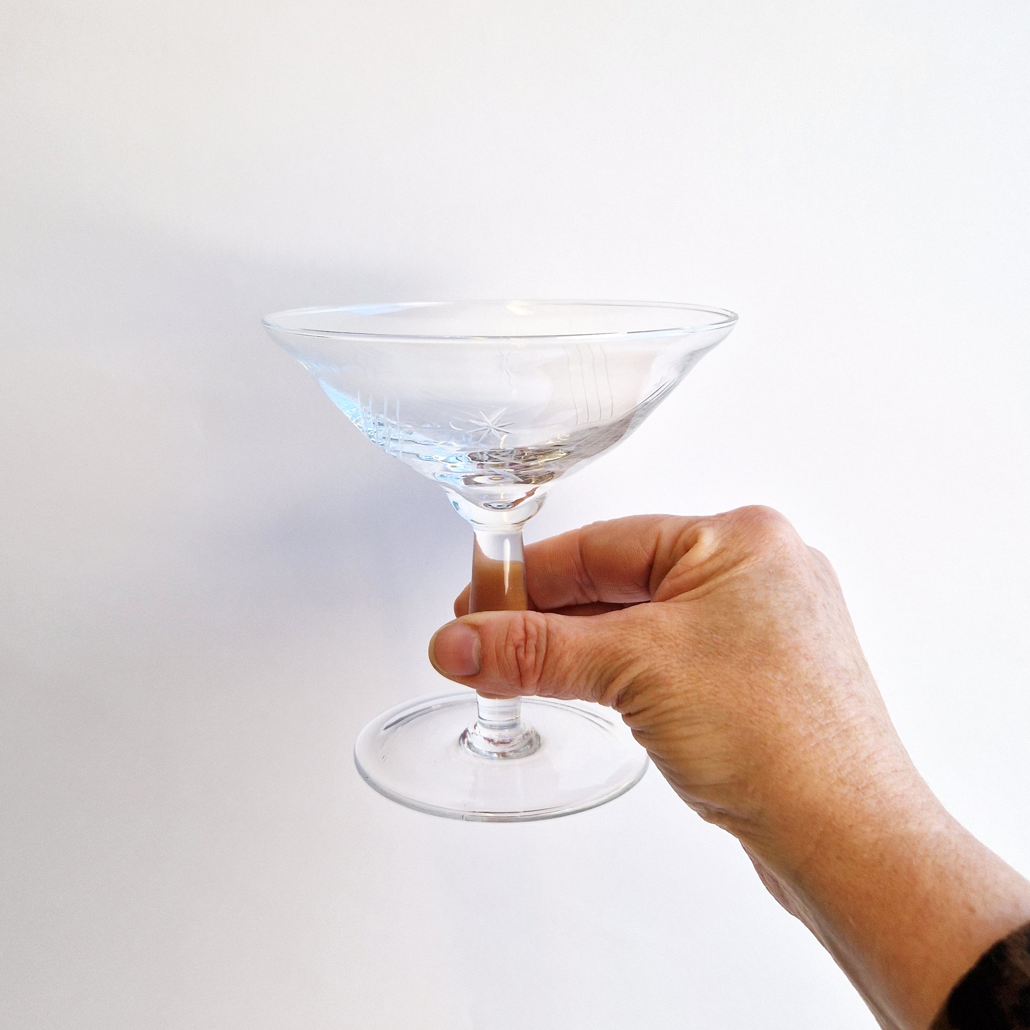 Mid-century Italian champagne glasses (set of 6)