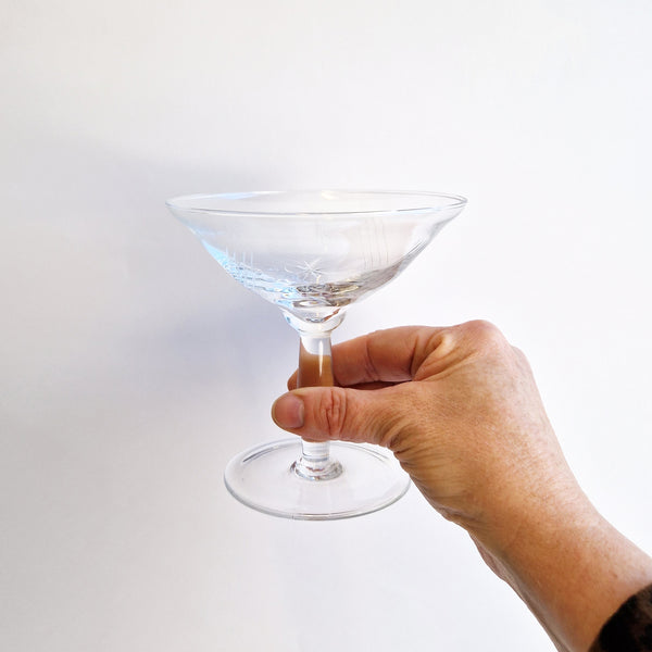 Mid-century Italian champagne glasses (set of 6)