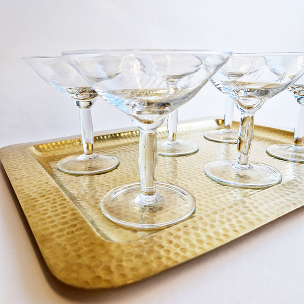 Mid-century Italian champagne glasses (set of 6)