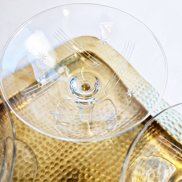 Mid-century Italian champagne glasses (set of 6)