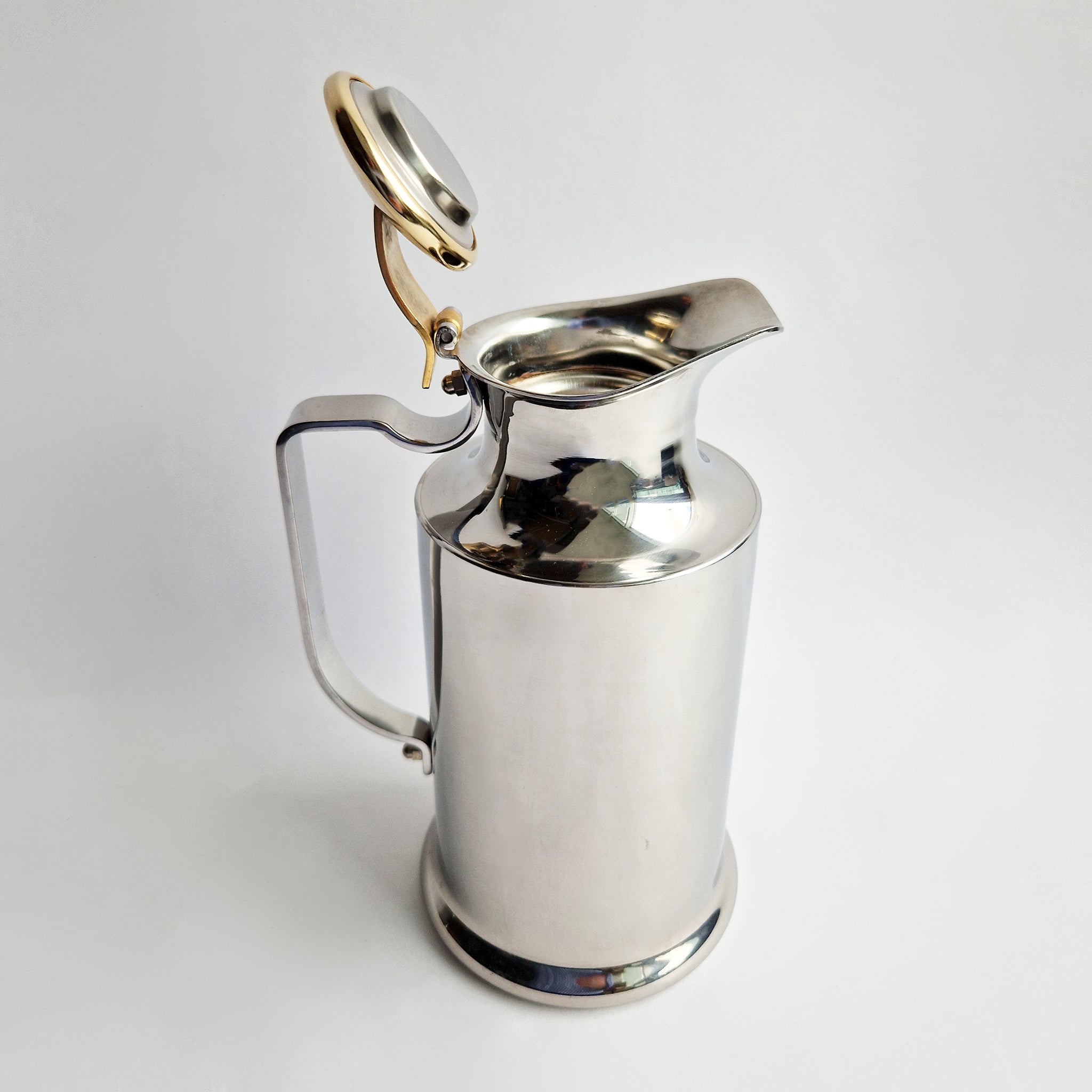 Vintage stainless steel thermos jug by Balzano