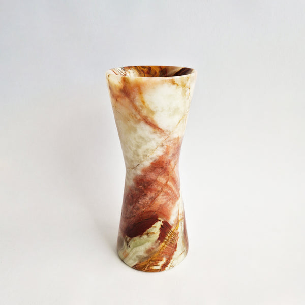Vintage Italian onyx conical vase