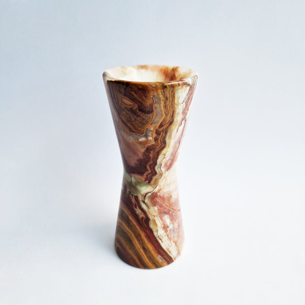 Vintage Italian onyx conical vase