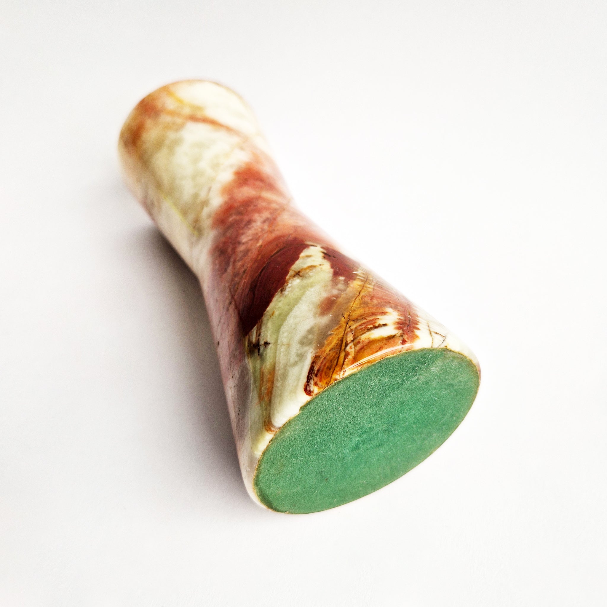 Vintage Italian onyx conical vase