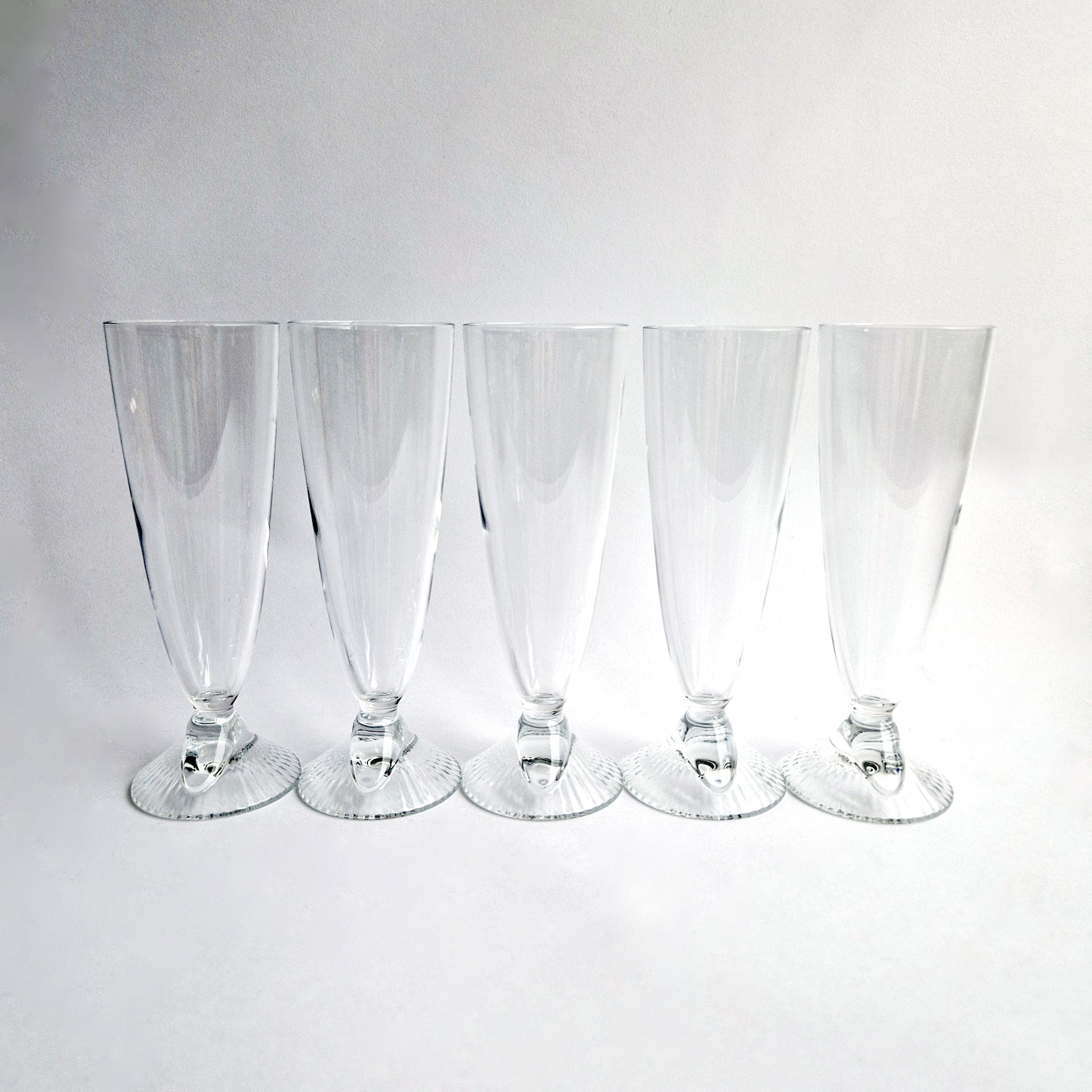Vintage Italian crystal champagne flutes