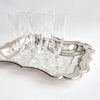 Vintage Italian crystal champagne flutes