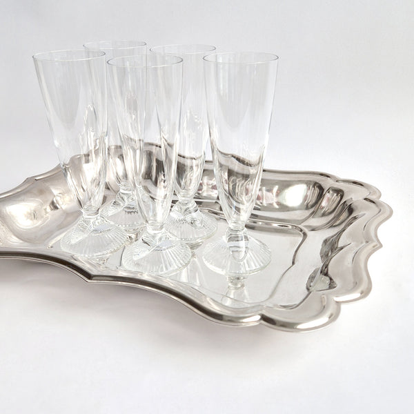 Vintage Italian large scalloped tray