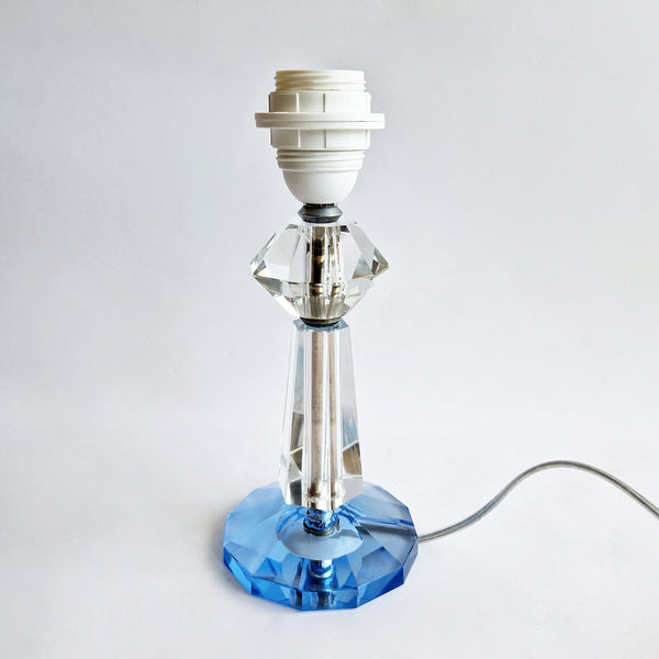 Mid-century Italian cut-glass table lamp
