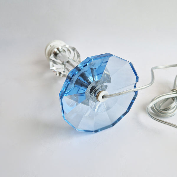 Mid-century Italian cut-glass table lamp