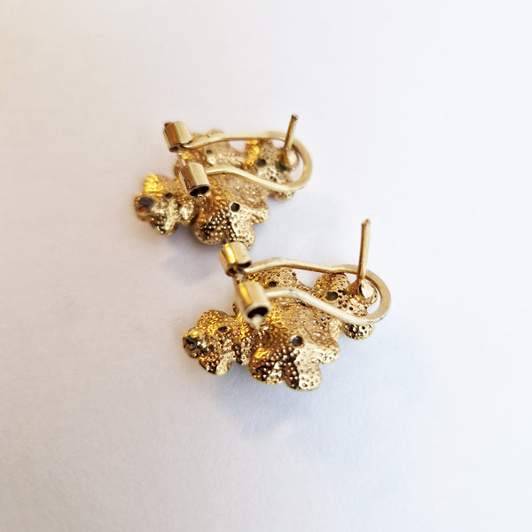 Vintage Italian flower earrings
