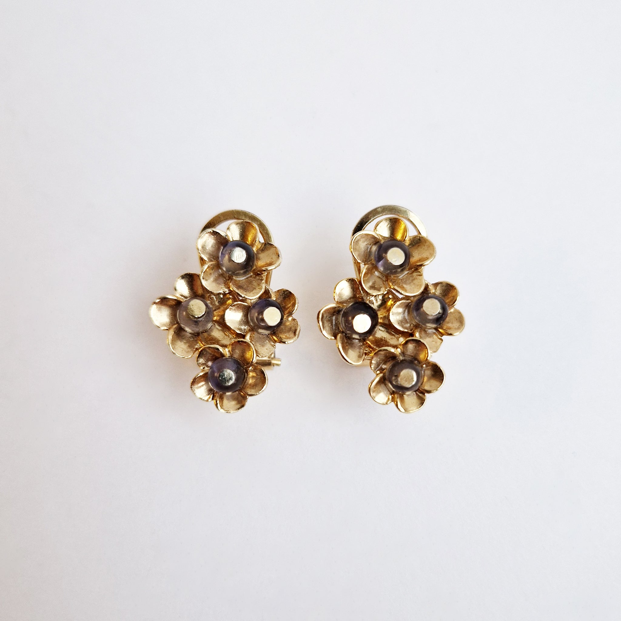 Vintage Italian flower earrings