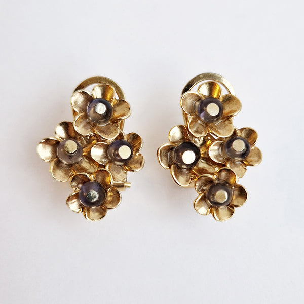 Vintage Italian flower earrings