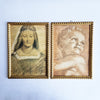 Vintage print of child with gilded frame