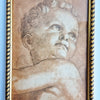 Vintage print of child with gilded frame