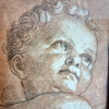 Vintage print of child with gilded frame